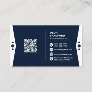 Professionell Modern QR Anpassningsbar Personlig f Visitkort