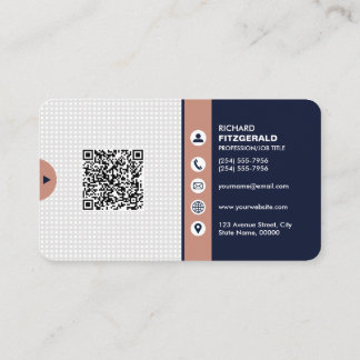 Professionell Modern QR Anpassningsbar Personlig f Visitkort