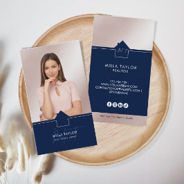 Professionell Modern Real Gods Monogram Photo Visitkort