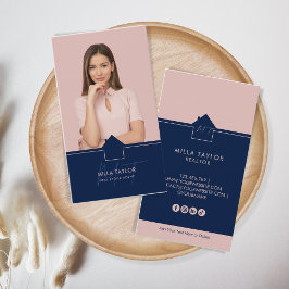 Professionell Modern Real Gods Monogram Photo Visitkort