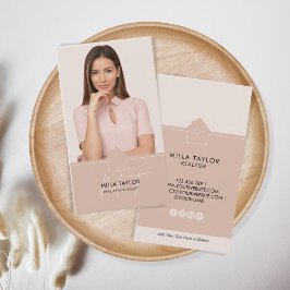 Professionell Modern Real Gods Monogram Photo Visitkort