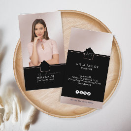 Professionell Modern Real Gods Monogram Photo Visitkort