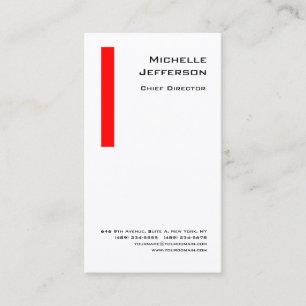 Professionell Modern Red White Visitkort