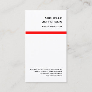 Professionell Modern Red White Visitkort
