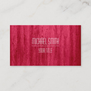 Professionell Modern Red Wood Grain Visitkort
