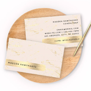 Professionell Modern Rosa Gold Foil Brushed Visitkort