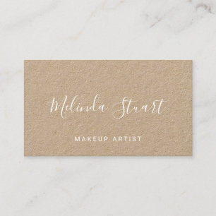 Professionell Modern Script Kraft Papper Visitkort