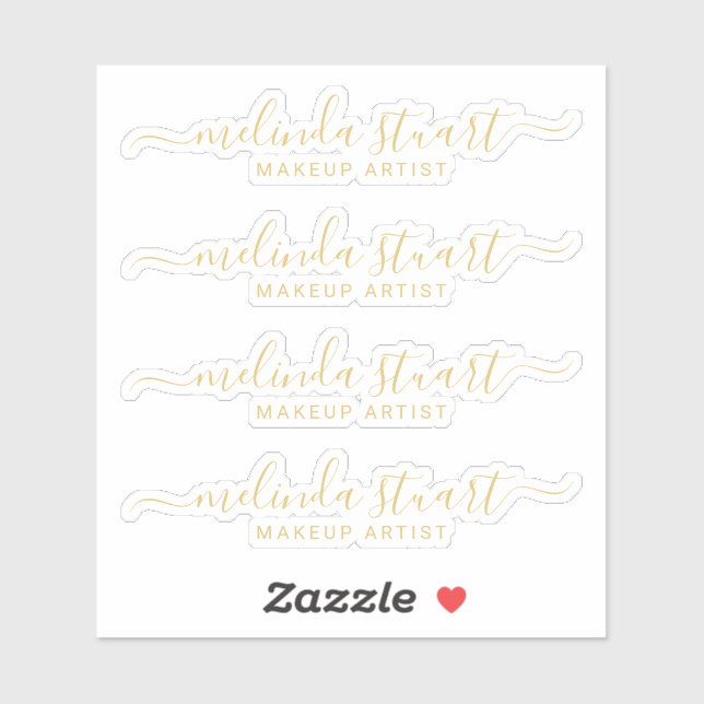 Professionell Modern Script Namn Klistermärken (Ark)