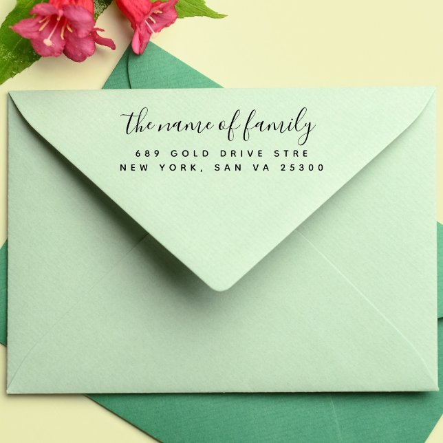 Professionell Modern Script-Returadress Självfärgande Stämpel (Skapare uppladdad)