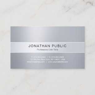 Professionell Modern Silver-Elegant - enkel Visitkort