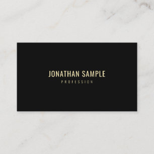 Professionell Modern Simple Black Guld Elegant Lux Visitkort