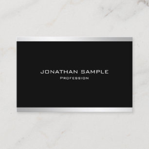 Professionell Modern Simple Design Elegant Silver Visitkort