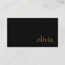 Professionell Modern Simple Elegant Black Guld Visitkort