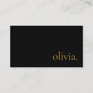 Professionell Modern Simple Elegant Black Guld Visitkort