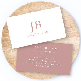 Professionell Modern Simple Monogram Initial Namn Visitkort