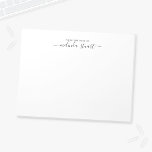 Professionell Modern skript Anteckningsblock<br><div class="desc">Professionell Modern anteckningsblock med namn i svart,  modernt typsnitt stil med anpassningsbar i svart modern sans serif-typsnitt stil på vit bakgrund.</div>