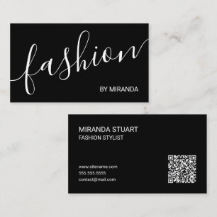 Professionell Modern Skript Mode Stylist Visitkort