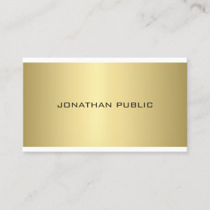 Professionell Modern Sleek Plain Guld-Elegant Visitkort