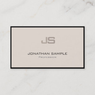 Professionell Modern Snyggt Monogram Plain Trendig Visitkort