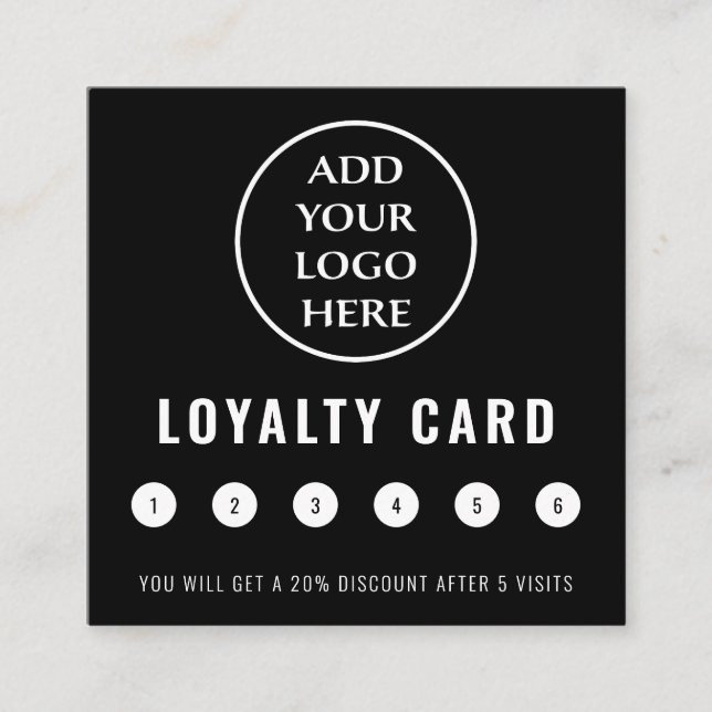 Professionell Modern Social Media Business Logotyp Lojalitetskort (Framsida)