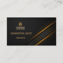 Professionell Modern svart och guld Affärskort Visitkort