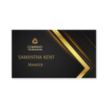 Professionell Modern svart och guld Affärskort