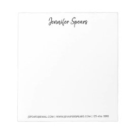 Professionell Modern Trendig Classic Black Script Anteckningsblock