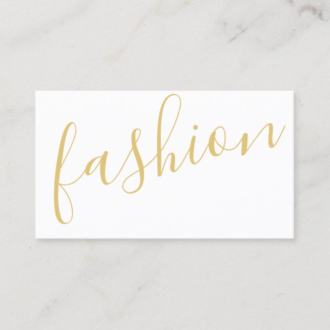 Professionell Modern Vit&Guld Mode Stylist Visitkort (Framsida)