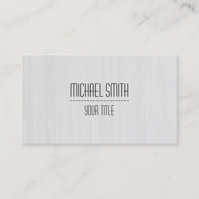 Professionell Modern White Wood Grain #2 Visitkort (Framsida)