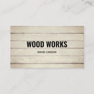Professionell Modern Wood Carpenter Visitkort