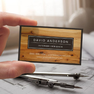 Professionell Modern Wood Grain-utseende Visitkortmagnet