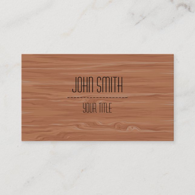 Professionell Modern Wood Grain Visitkort (Framsida)
