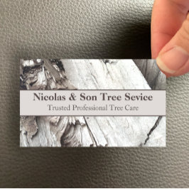 Professionell Modern Wood Träd Removal Service Man Visitkort