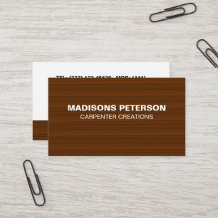 professionell Modern Wooden Carpentry Construction Visitkort
