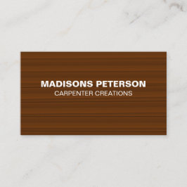 professionell Modern Wooden Carpentry Construction Visitkort