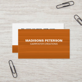 professionell Modern Wooden Carpentry Construction Visitkort