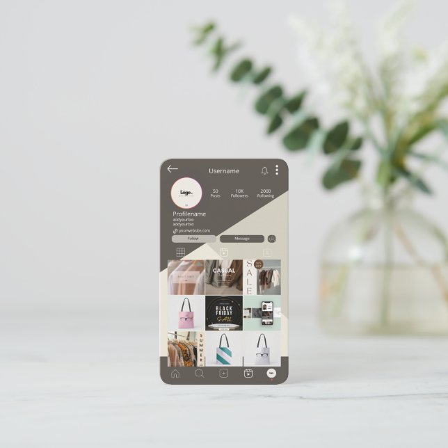 Professionell Moderna Affärskort | ANPASSAD DESIGN Visitkort (Stående Fram)