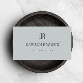Professionell Monogram Attorney, Lawyer Slate Visitkort