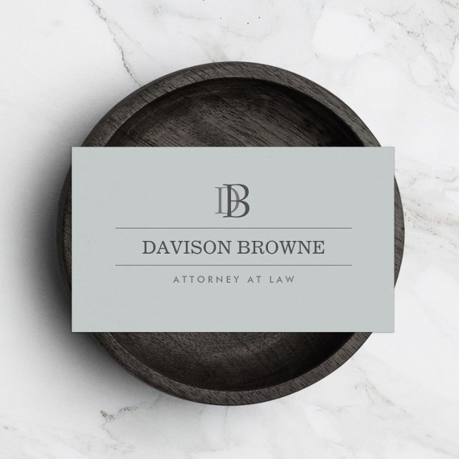 Professionell Monogram Attorney, Lawyer Slate Visitkort (Skapare uppladdad)
