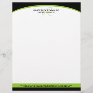 Professionell Monogram Business Brevhuvud