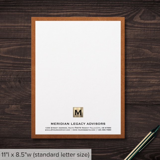 Professionell Monogram Business Brevhuvud (Skapare uppladdad)