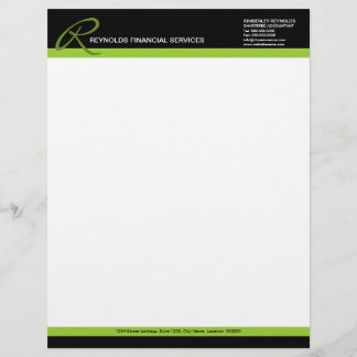 Professionell Monogram Business Letterhead Brevhuvud