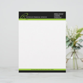 Professionell Monogram Business Letterhead Brevhuvud