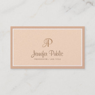 Professionell Monogram Elegant Färg Pearl Luxury Visitkort