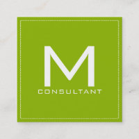Professionell Monogram Elegant Modern Apple-Grönt