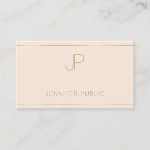 Professionell Monogram Elegant Modern Plain Premiu Visitkort