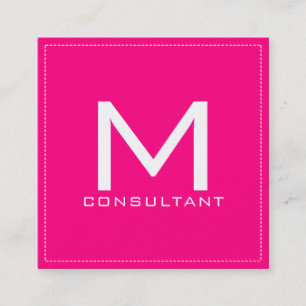 Professionell Monogram Elegant Modern Ro Fyrkantigt Visitkort
