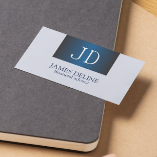 Professionell Monogram Finansiellt Affärskort Visitkort