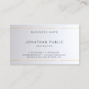 Professionell Monogram Guld Silver Modern Elegant Visitkort