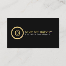 Professionell Monogram Logotyp i Faux Guld II Visitkort